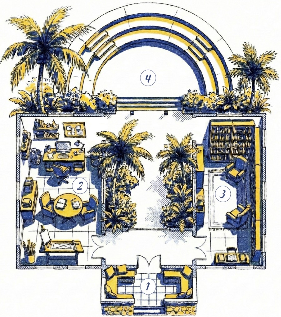 Virtual studio floor plan