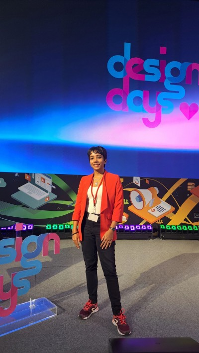 Nishita Mohta on stage at Design Days
