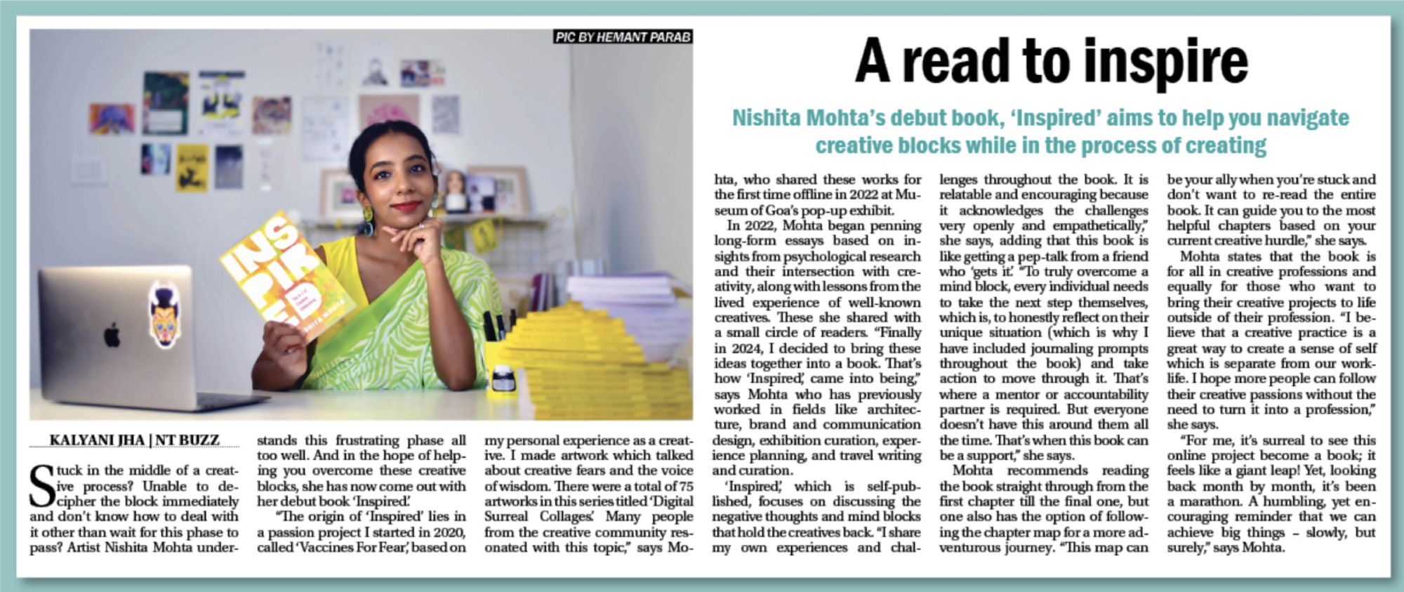 A read to inspire: NT Buzz feature on Inspired by Nishita Mohta